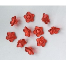 Kraalkapjes acryl rood 12 x 6 mm (10 stuks)